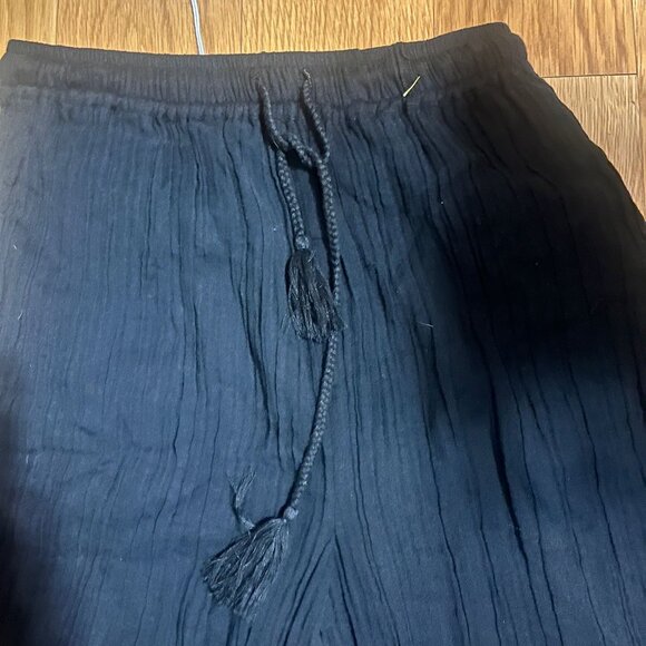 NWT VITAMIN A  Costa Black Beach Pants Organic Crinkle Cotton Size Small - Picture 5 of 9
